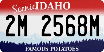 ID license plate 2M2568M