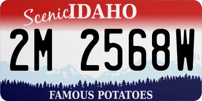 ID license plate 2M2568W