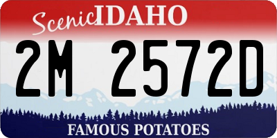 ID license plate 2M2572D