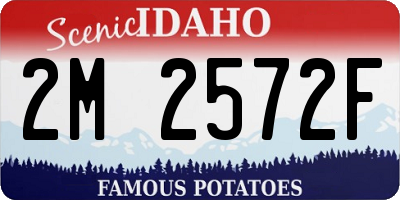 ID license plate 2M2572F