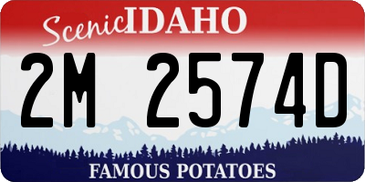 ID license plate 2M2574D