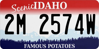 ID license plate 2M2574W