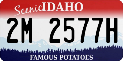 ID license plate 2M2577H