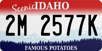ID license plate 2M2577K