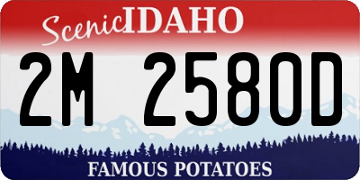 ID license plate 2M2580D