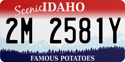 ID license plate 2M2581Y