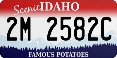 ID license plate 2M2582C