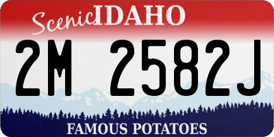 ID license plate 2M2582J