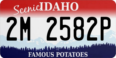 ID license plate 2M2582P