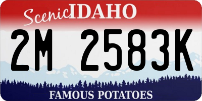 ID license plate 2M2583K