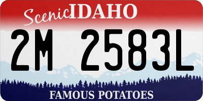 ID license plate 2M2583L