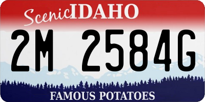 ID license plate 2M2584G