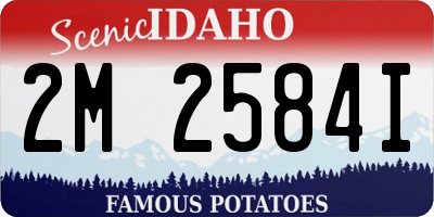 ID license plate 2M2584I