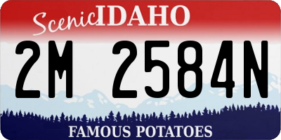 ID license plate 2M2584N