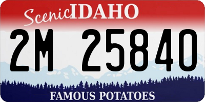ID license plate 2M2584O