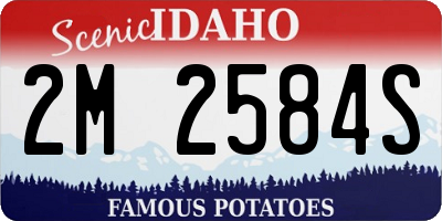ID license plate 2M2584S