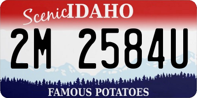 ID license plate 2M2584U