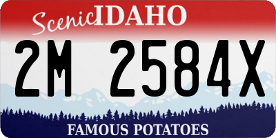ID license plate 2M2584X