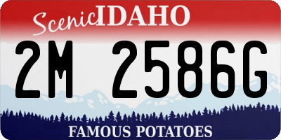 ID license plate 2M2586G