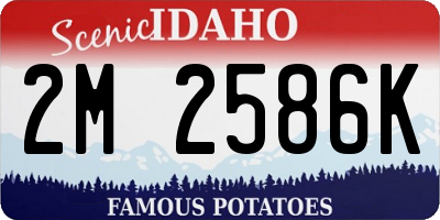 ID license plate 2M2586K