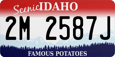 ID license plate 2M2587J