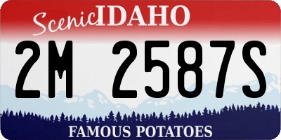 ID license plate 2M2587S