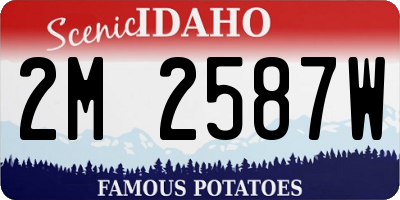 ID license plate 2M2587W
