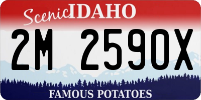 ID license plate 2M2590X