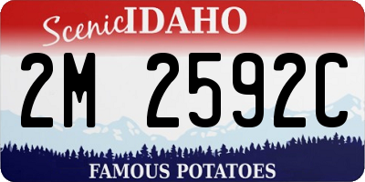 ID license plate 2M2592C