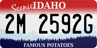 ID license plate 2M2592G