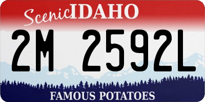 ID license plate 2M2592L