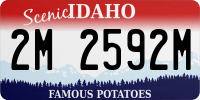 ID license plate 2M2592M