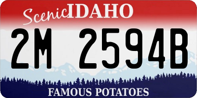 ID license plate 2M2594B