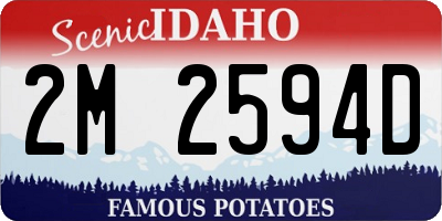 ID license plate 2M2594D