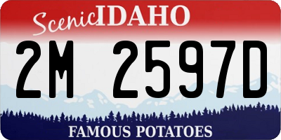 ID license plate 2M2597D