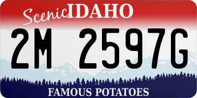 ID license plate 2M2597G