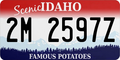 ID license plate 2M2597Z