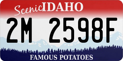 ID license plate 2M2598F