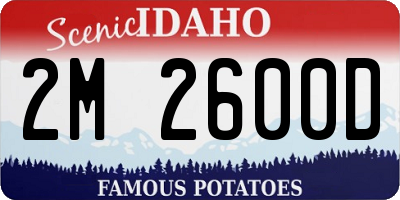 ID license plate 2M2600D