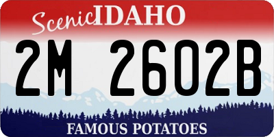 ID license plate 2M2602B