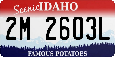 ID license plate 2M2603L