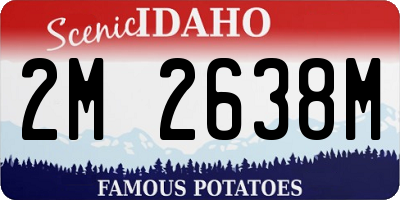 ID license plate 2M2638M