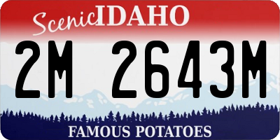 ID license plate 2M2643M
