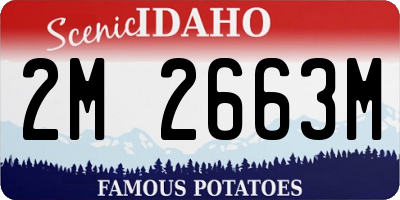ID license plate 2M2663M