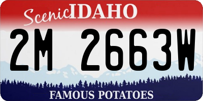 ID license plate 2M2663W