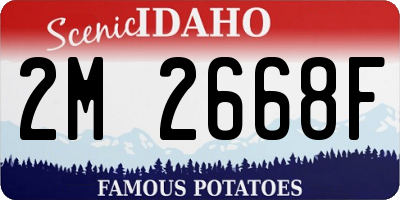 ID license plate 2M2668F
