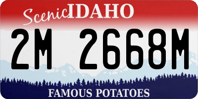 ID license plate 2M2668M