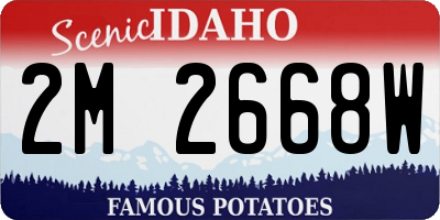 ID license plate 2M2668W