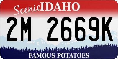 ID license plate 2M2669K