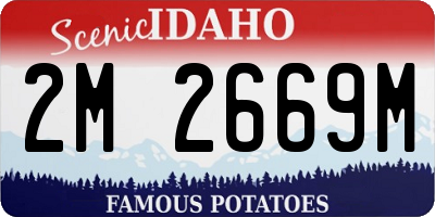 ID license plate 2M2669M